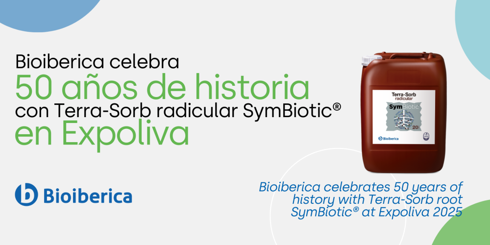 Bioiberica celebra 50 años de historia con Terra-Sorb radicular SymBiotic® en Expoliva 2025 Bioiberica celebra 50 años de historia con Terra-Sorb radicular SymBiotic® en Expoliva 2025
